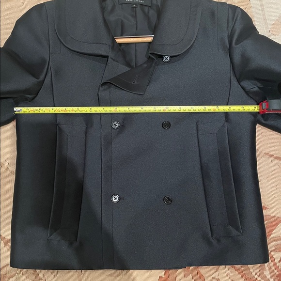 Marc Jacobs thick Black Double-Breasted Pea Coat. - Picture 8 of 11